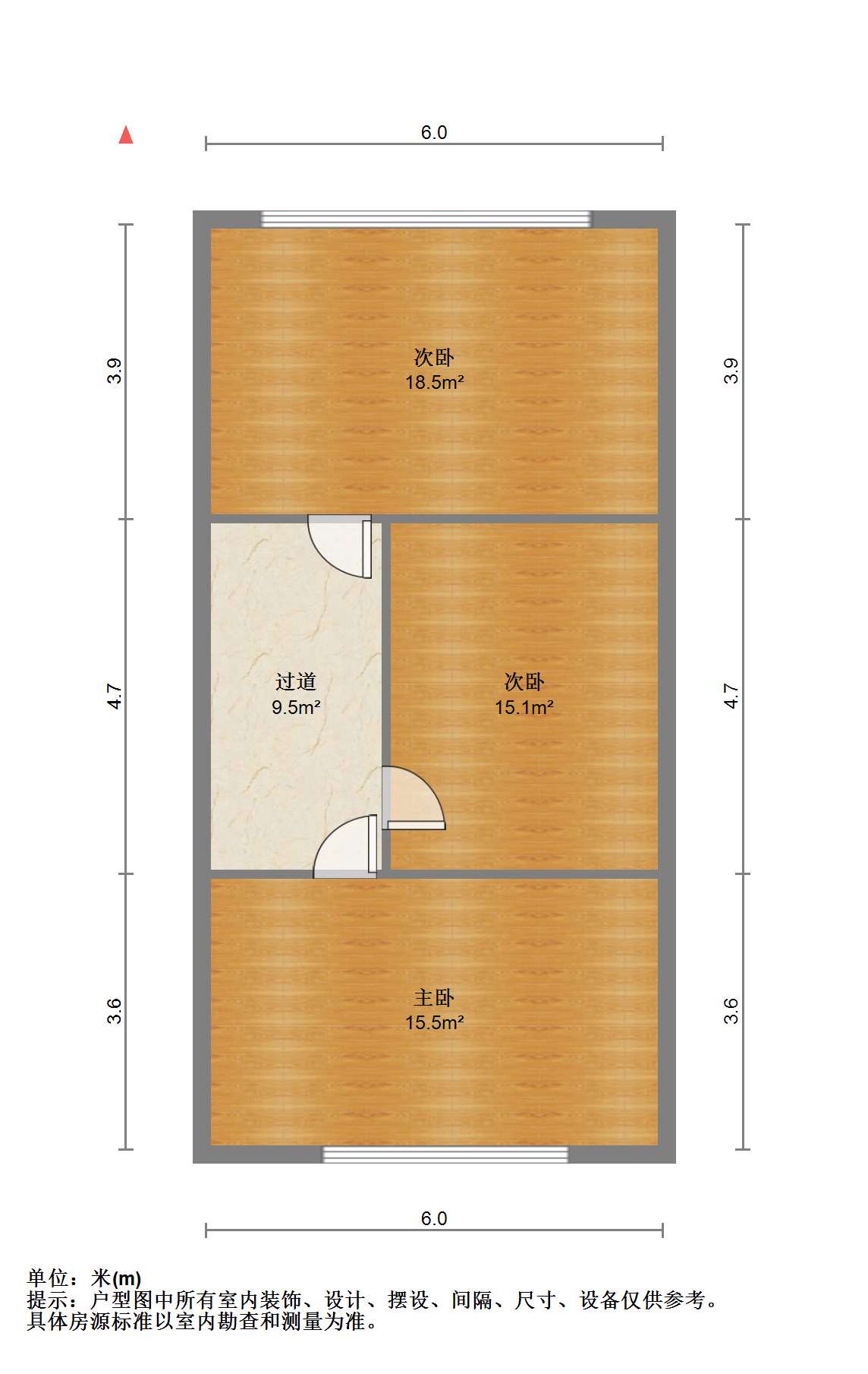 唐人公寓 3室2厅1卫 120m&sup2;