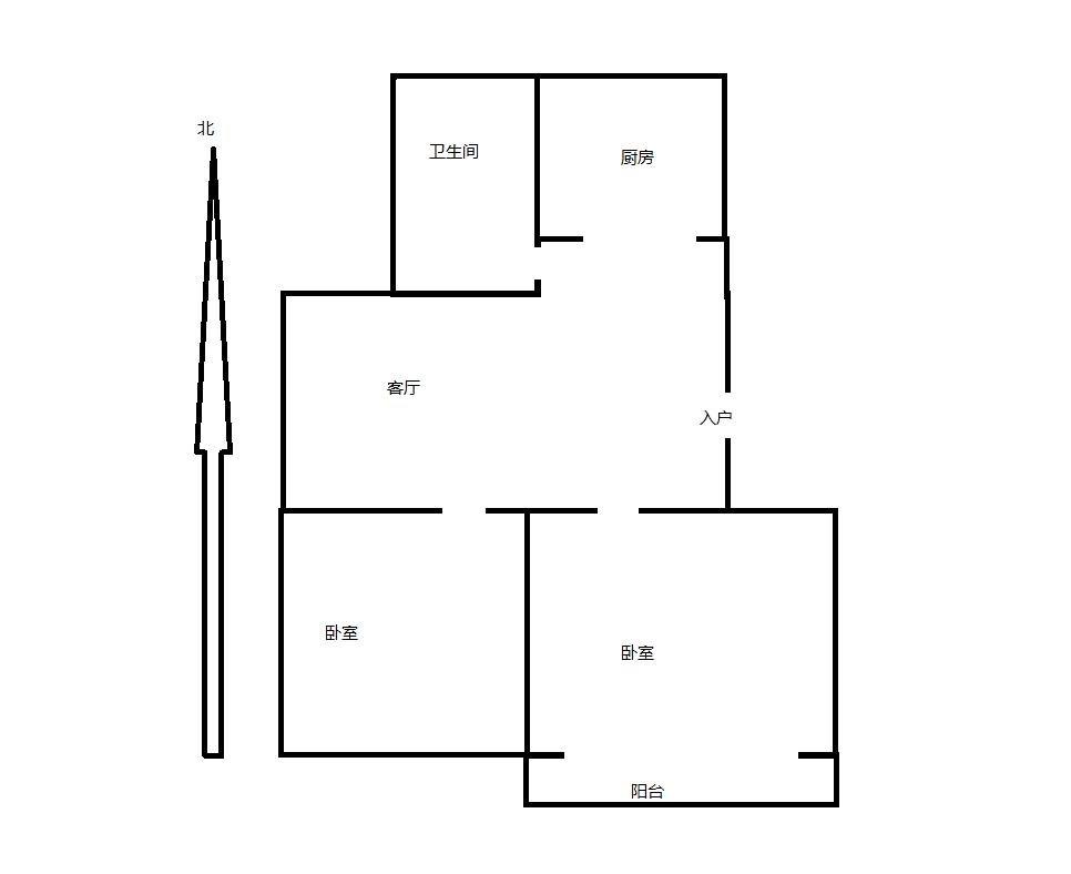 学田北苑 2室1厅1卫 75.28m&sup2;