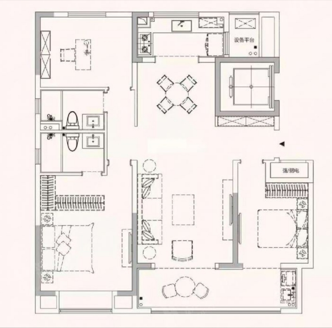 中海上东区 3室2厅2卫 127m&sup2;