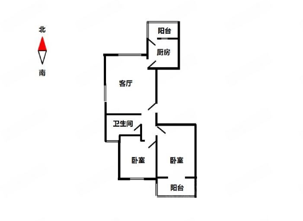 临江家园 2室1厅1卫 100m&sup2;