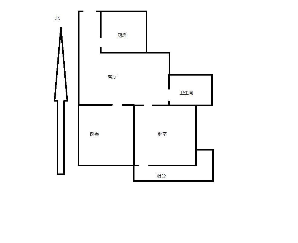濠东路51号小区 2室1厅1卫 72m&sup2;