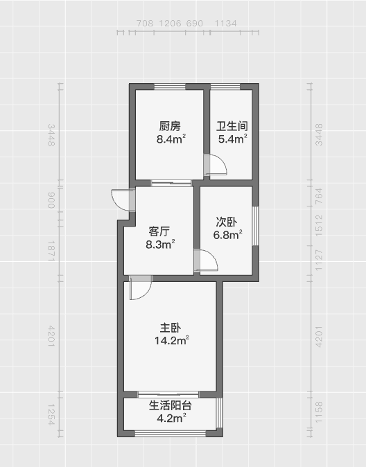 金韵华庭 2室1厅1卫 63m&sup2;