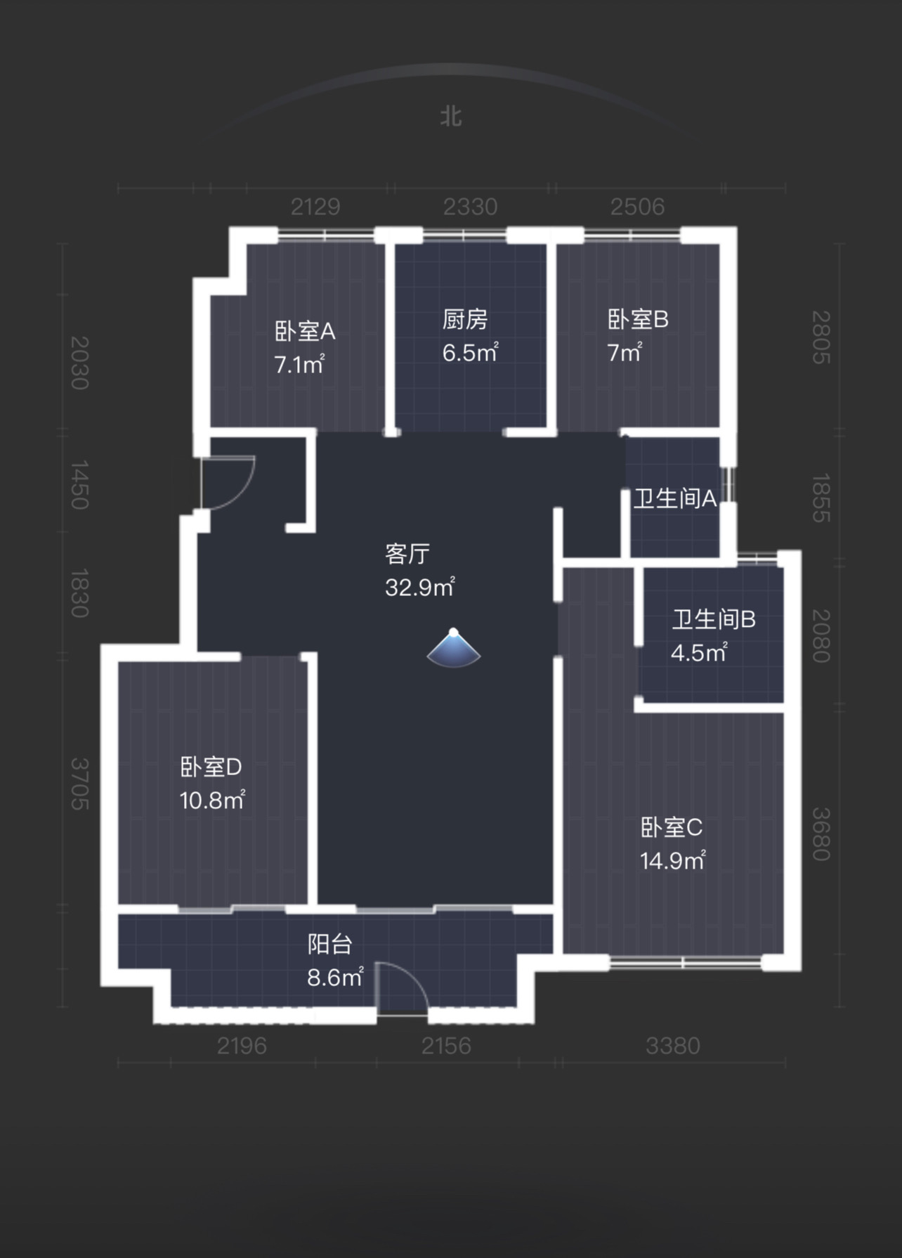 金地繁茂里 4室2厅2卫 118m&sup2;