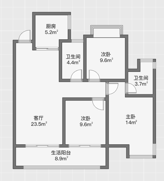 远创宸樾 3室2厅2卫 109.00m&sup2;