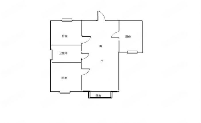 江景苑小区 2室1厅1卫 87.90m&sup2;