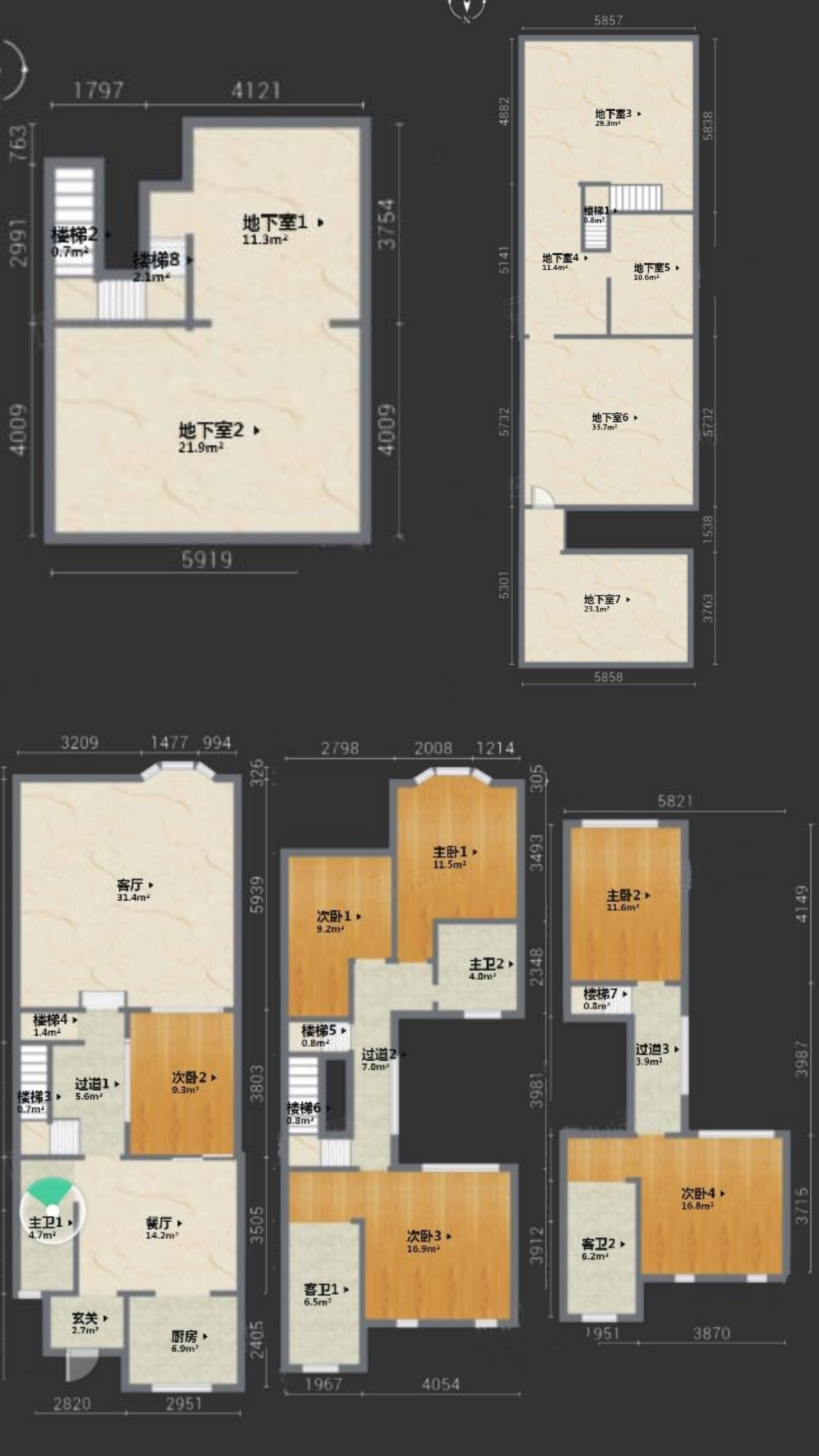 悦达悦海名邸 5室2厅4卫 212.16m&sup2;