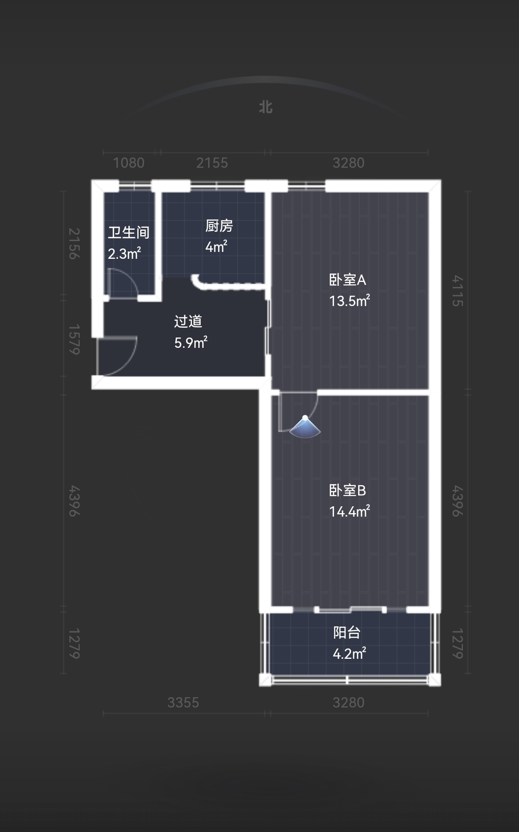 紫琅新村 2室1厅1卫 55m&sup2;