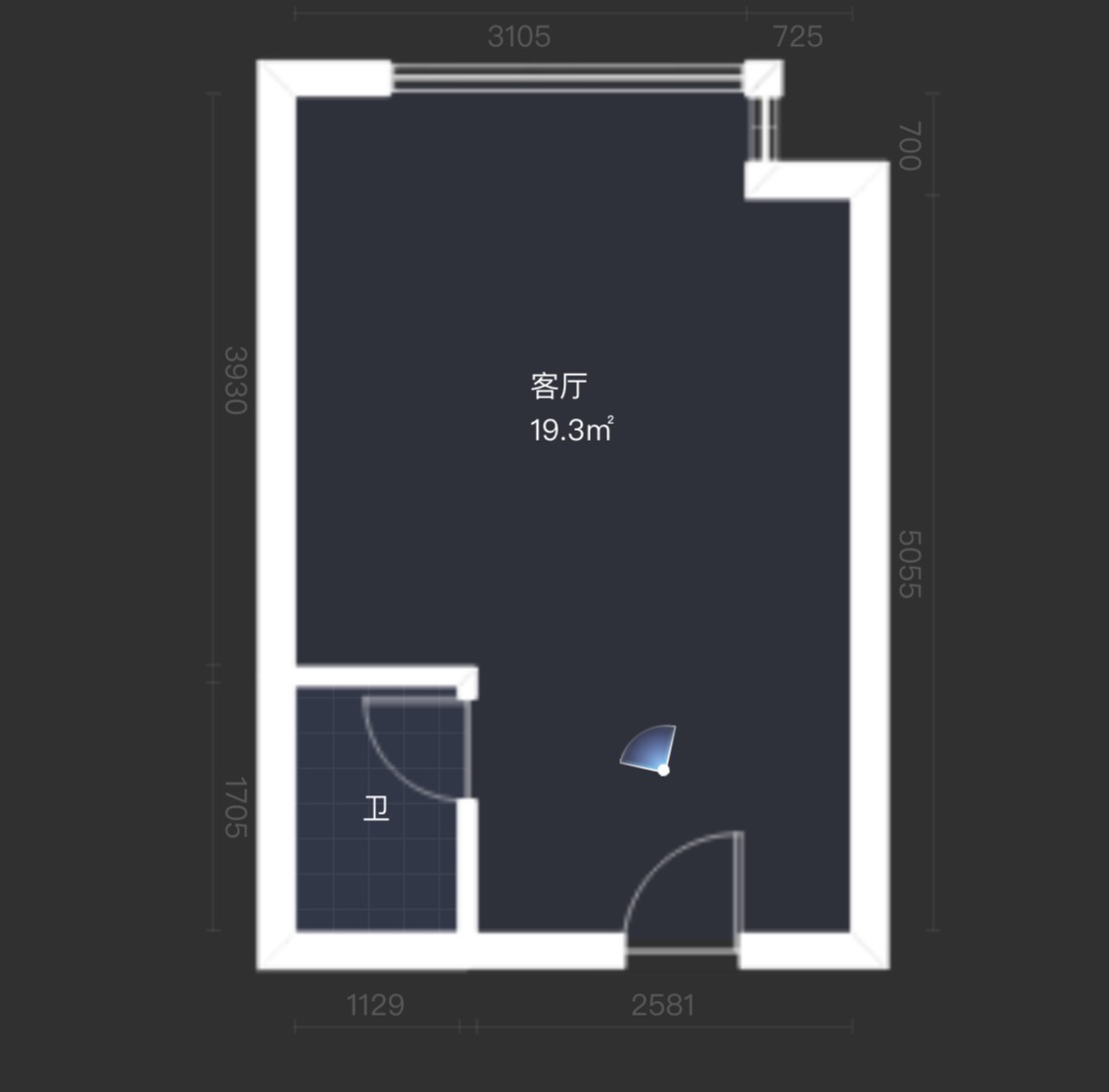 铂金时代 2室2厅1卫 45m&sup2;