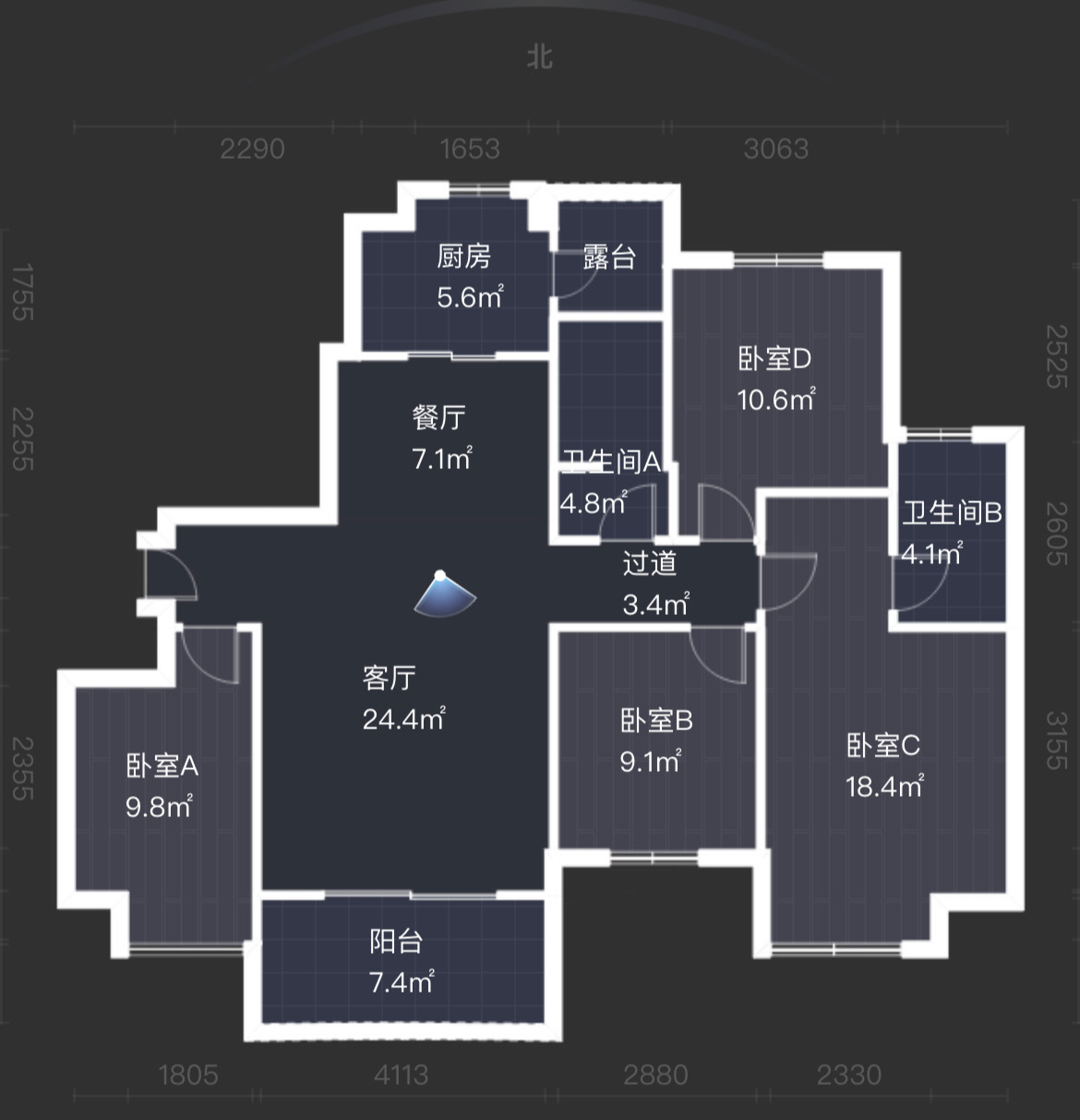 碧桂园天玺湾 4室2厅2卫 139.00m&sup2;