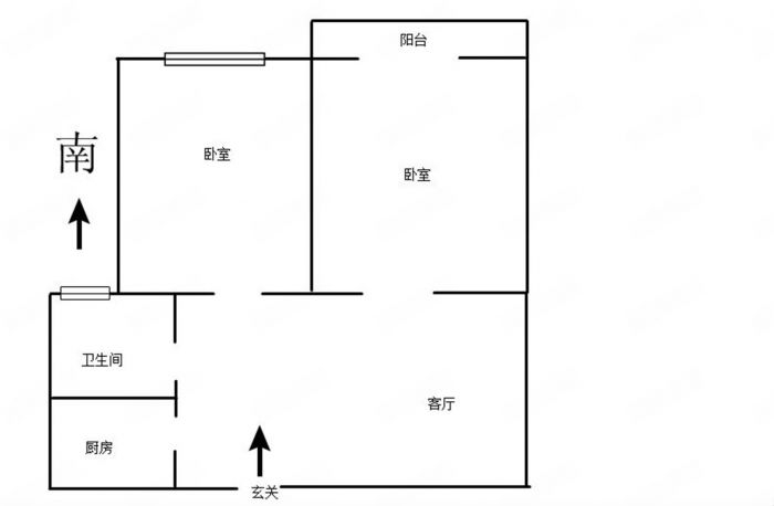 学士府 2室1厅1卫 74m&sup2;