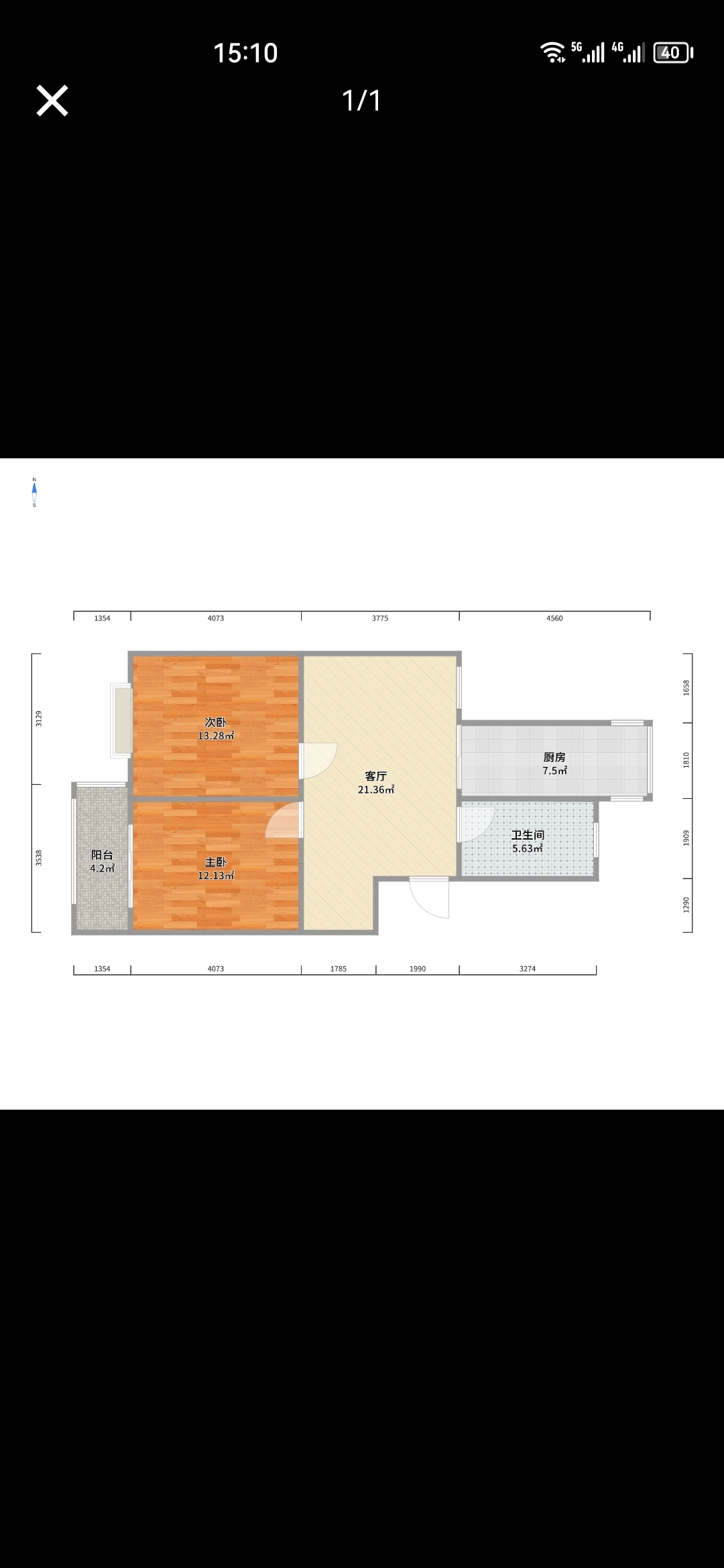 天一裕景苑 2室1厅1卫 70m&sup2;