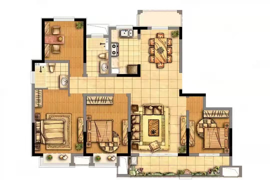世茂云锦 4室2厅2卫 145m&sup2;