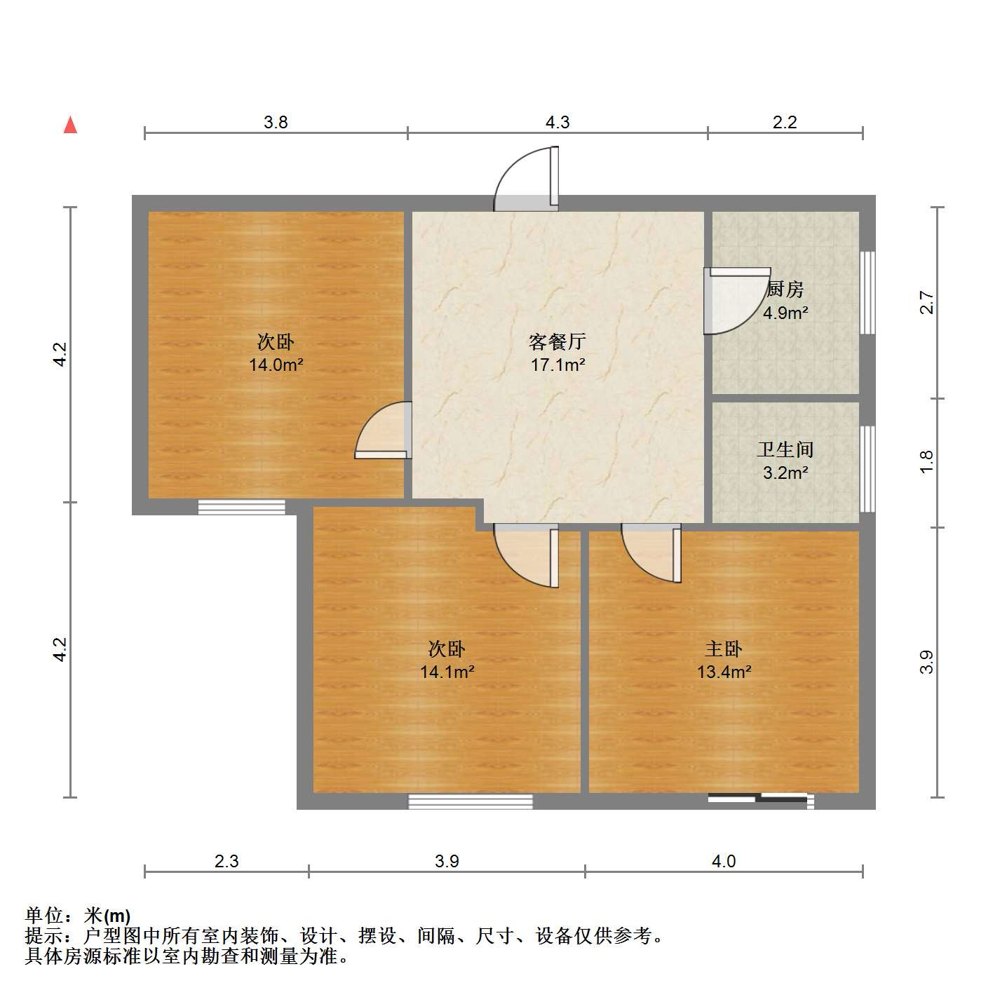易家桥新村 3室1厅1卫 70m&sup2;