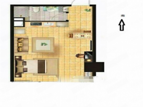 凤凰文化广场 1室1厅1卫 60m&sup2;