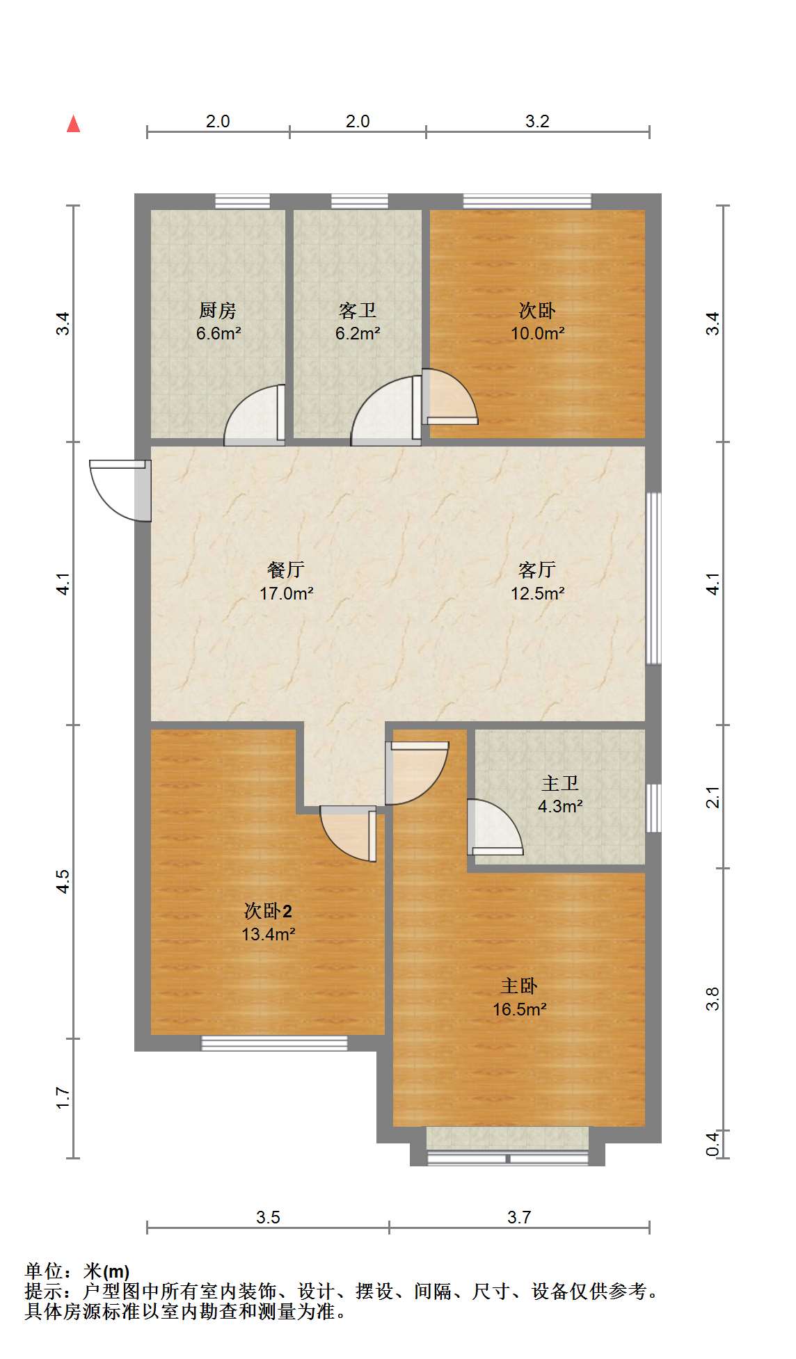 悦达悦海名邸 3室1厅1卫 125.00m&sup2;