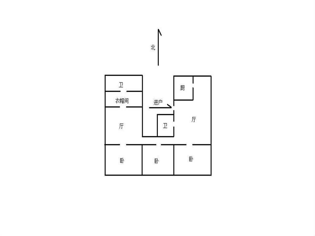 北濠大厦 3室2厅2卫 115m&sup2;