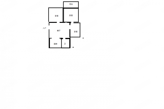 新建路新村(新建花苑) 3室1厅1卫 73m&sup2;