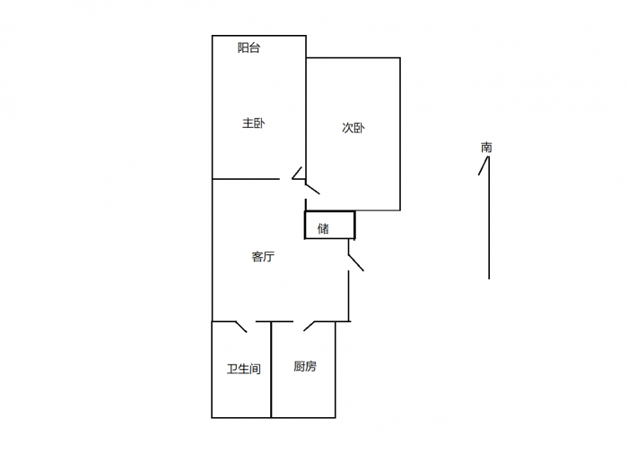 北濠桥东村 2室1厅1卫 69m&sup2;