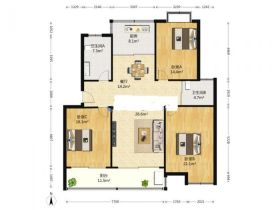 春晖花园 3室2厅2卫 135m&sup2;