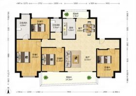 碧桂园时代悦城 4室2厅2卫 142m&sup2;