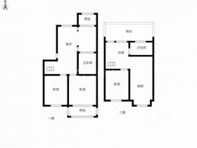天都花苑 3室2厅2卫 90.00m&sup2;