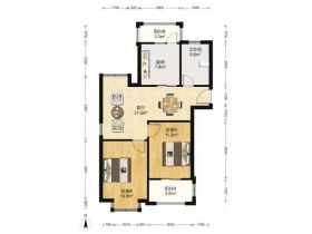 幸福锦园 2室1厅1卫 88m&sup2;