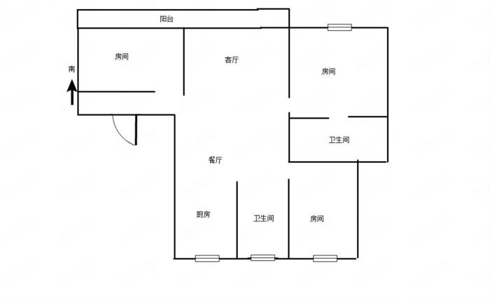 融创盛和九里桃源 3室2厅2卫 126m&sup2;
