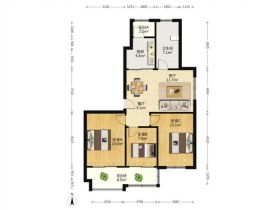 观阳名邸 3室2厅1卫 115m&sup2;