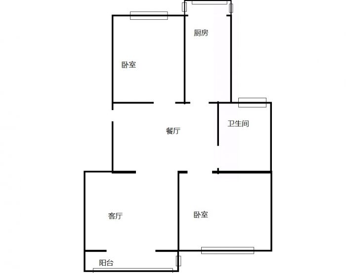 书院坊 2室2厅1卫 89m&sup2;