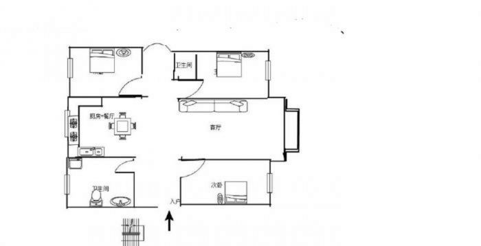 星通花园 3室2厅2卫 140m&sup2;