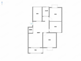 长航地中海花园 3室2厅1卫 108m&sup2;