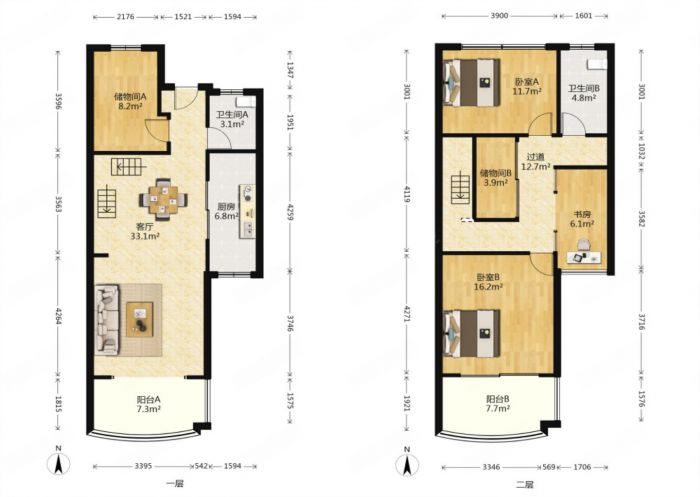 意邦绿墅湾 4室2厅2卫 180m&sup2;
