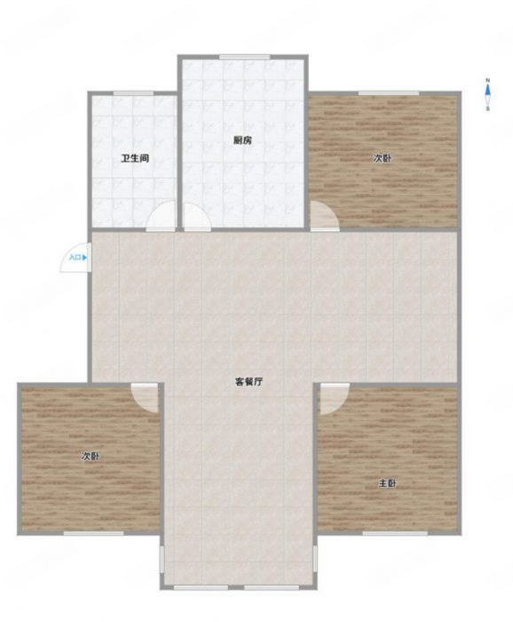 曙光社区 3室1厅1卫 91m&sup2;