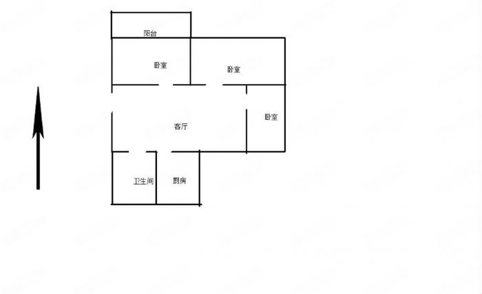起凤园 3室1厅1卫 74m&sup2;