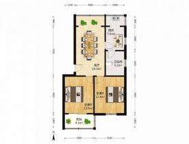 北濠桥东村 2室1厅1卫 74m&sup2;