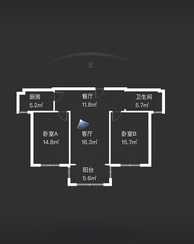 幸福人家 2室1厅1卫 99.32m&sup2;