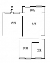 易家桥新村 1室1厅1卫 59m&sup2;