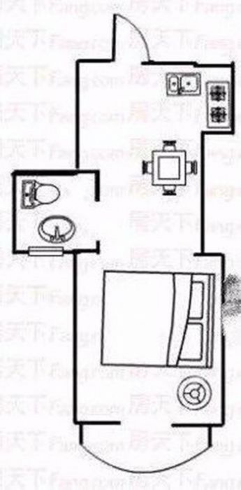 纽约时代 1室1厅1卫 60m&sup2;