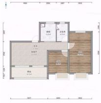 世茂九龙庭 2室1厅1卫 90.5m&sup2;
