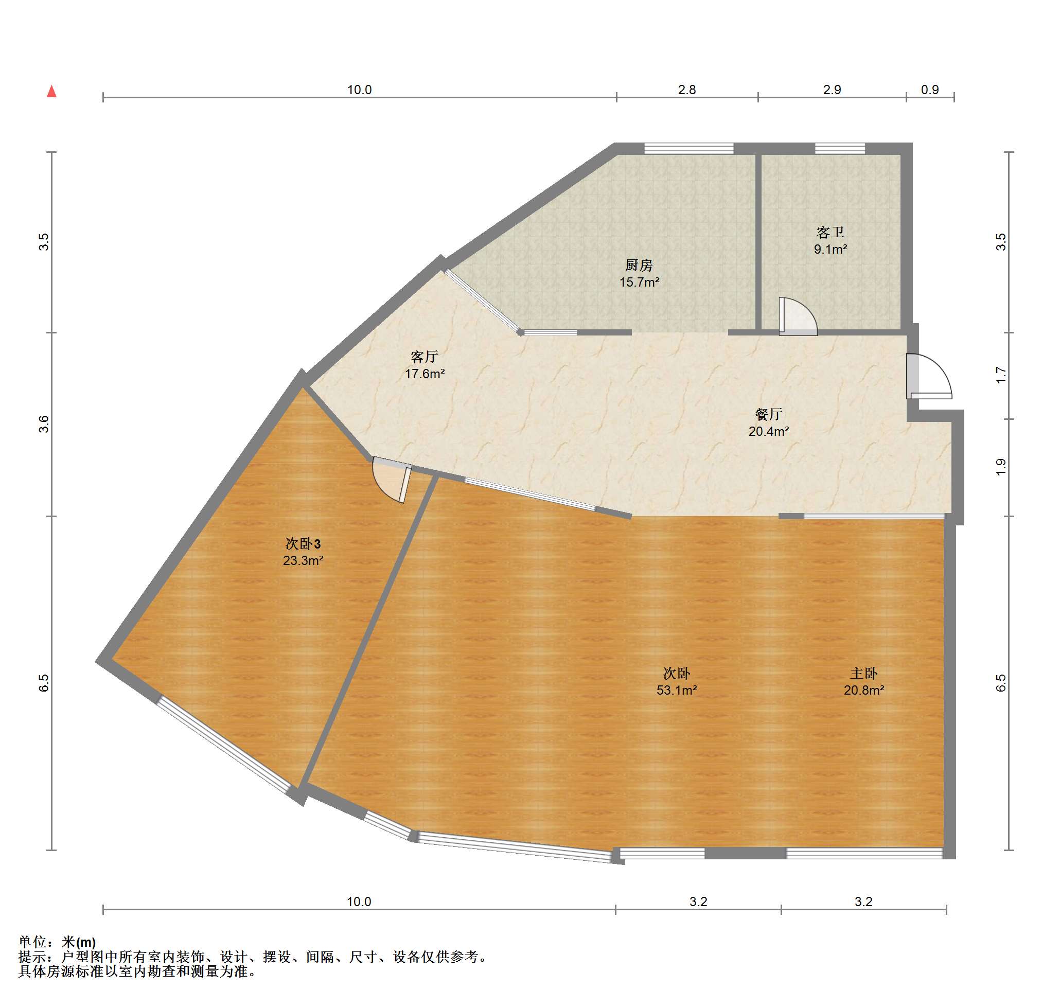 华侨花苑 4室2厅1卫 156m&sup2;