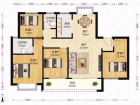 佳期漫 4室2厅1卫 122m&sup2;