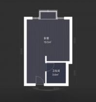 中港金座 1室1厅1卫 42.00m&sup2;