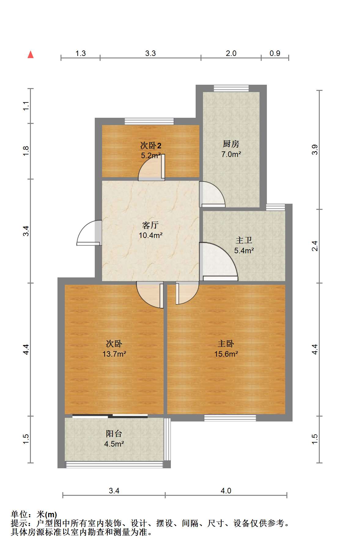 学田苑 3室1厅1卫 73.23m&sup2;