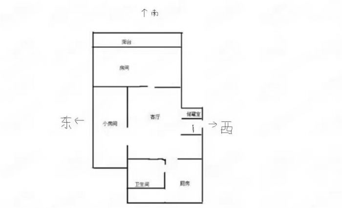 万象北园 2室1厅1卫 61m&sup2;