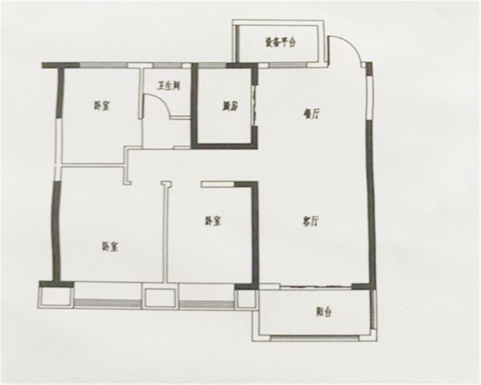 南通雅居乐花园 3室2厅1卫 99m&sup2;