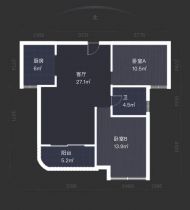 幸福天地二期 2室2厅1卫 89m&sup2;