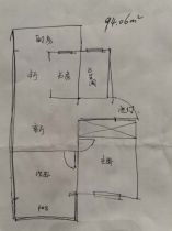 百花军宅苑 2室2厅1卫 95m&sup2;