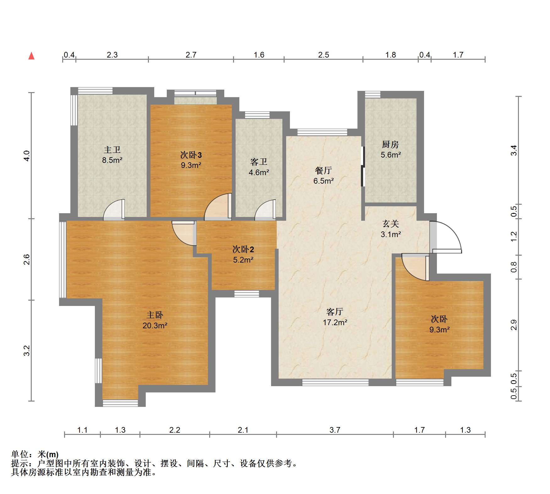 银河湾 4室2厅2卫 159m&sup2;