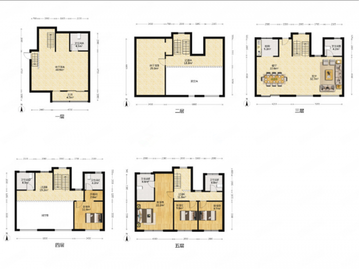 春风南岸西园 5室2厅3卫 204m&sup2;