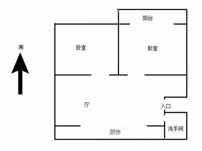 天都花苑 2室1厅1卫 80m&sup2;
